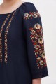 Verba. blue linen embroidered women's dress