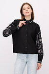 Women's embroidered shirt "Zozulia" — black