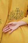 Linen embroidered dress "Boryslava" yellow, 46