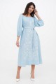 Dress made of blue linen with Krajana embroidery - style and comfort!