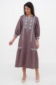 Dress made of brown linen with Morika embroidery – style and elegance!