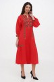 Dress made of red linen with Morika embroidery – style and elegance!