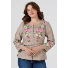 Embroidered women's shirt in large sizes Teklia