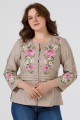 Embroidered women's shirt in large sizes Teklia
