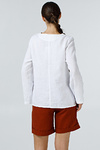 Women's embroidered linen white stork Vyrlana