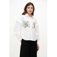 White women's embroidered shirt Istra made of fine linen
