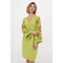 Салатова сукня вишиванка Весна
