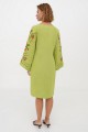 Salad embroidered dress "Spring" - a stylish dress for any figure!