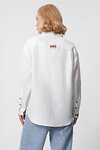 Women's embroidered shirt Khrystia, white linen