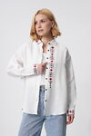 Women's embroidered shirt Khrystia, white linen