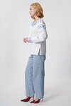 Women's vyshyvanka "Miriana" white-on-white, lines