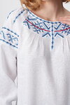 Women's vyshyvanka "Miriana" white-on-white, lines