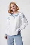 Women's vyshyvanka "Miriana" white-on-white, lines