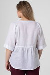 Summer women’s linen embroidered shirt Raisa white
