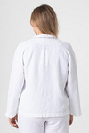 White linen jacket with embroidery Ulyana