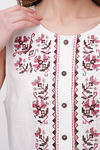 White linen vest with embroidery Visla