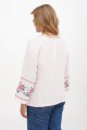 Modern embroidered shirt Nadiia, white linen