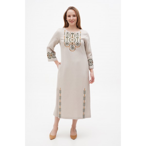 Сукня лляна довга cіра Ярa Сукня лляна довга cіра Ярa