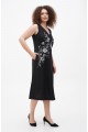 Long black linen dress Pava