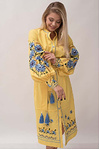 Long yellow dress with long sleeves Cornflower