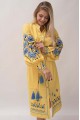 Long yellow dress with long sleeves Cornflower