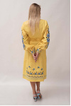 Long yellow dress with long sleeves Cornflower