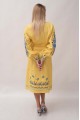 Long yellow dress with long sleeves Cornflower