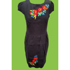 Вишиванка жіноча сукня чорна Полісся, S