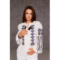 Молочна парна вишиванка жіноча Залісся