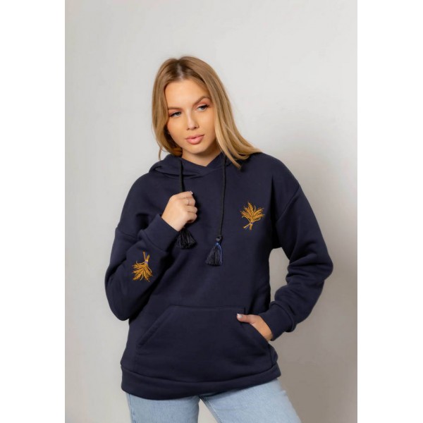 Women's sweatshirt with embroidery, Ear of Wheat