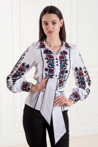 White embroidered women's blouse Julia