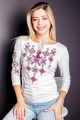 White women's embroidered t-shirt vyshyvanka Starry Night