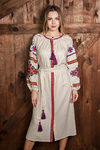 Dress with embroidery Mountain Tale beige mélange