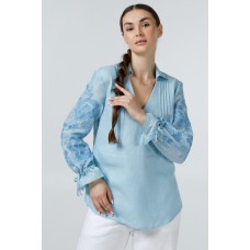 Blue women's embroidered shirt Anetta