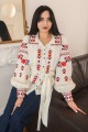 Женская вышиванка молочного цвета с красным, Яворивна