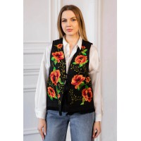 Жилетка чорна Маковія, розмір M