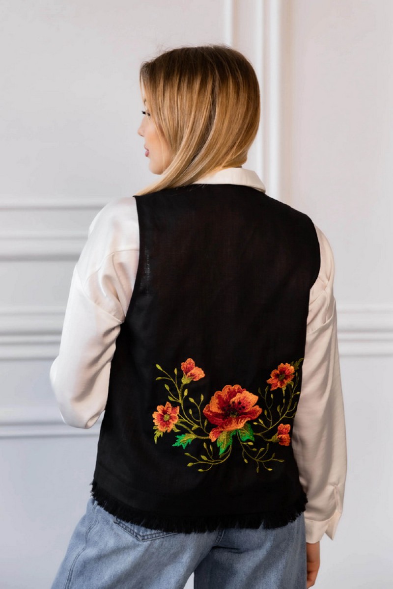 Black vest Makoviya, size XL