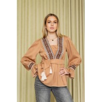 Women's beige embroidered vyshyvanka with embroidery Merelin