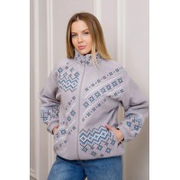 Бомбер жіночий флісовий з вишивкою Ярина, M