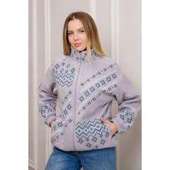 Women's fleece bomber with embroidery Yaryna, M