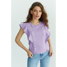 The wave is purple, the blouse is women's knitted