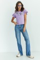 Chamomile flowers, women's knitted blouse