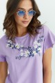 Chamomile flowers, women's knitted blouse