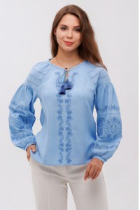 Blue embroidered shirt Pink new (size XXL)