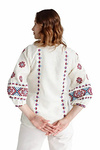 Women's embroidered shirt made of milk linen Simona