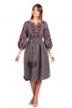 Kozachka, women's embroidered linen dress