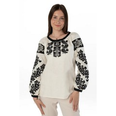 Молочная вышиванка для женщин Стефания, 100% лен, XS