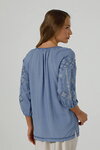 Women's vyshyvanka Ivanna gray-blue