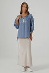 Women's vyshyvanka Ivanna gray-blue