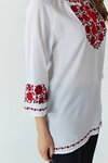 Women's embroidered blouse "Rose Dew" — white